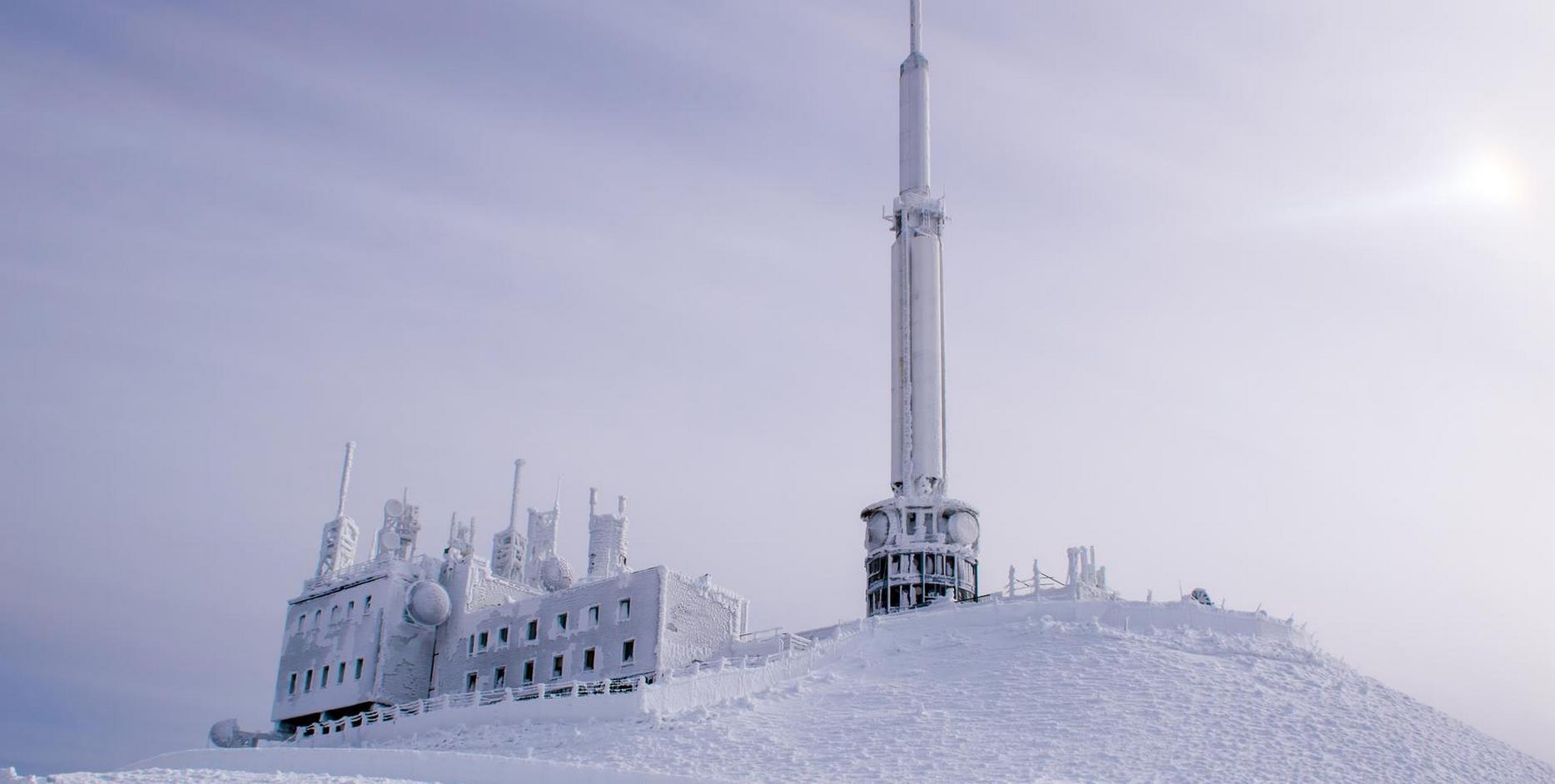 Puy de Dôme in Winter: Great Site of France under the Snow