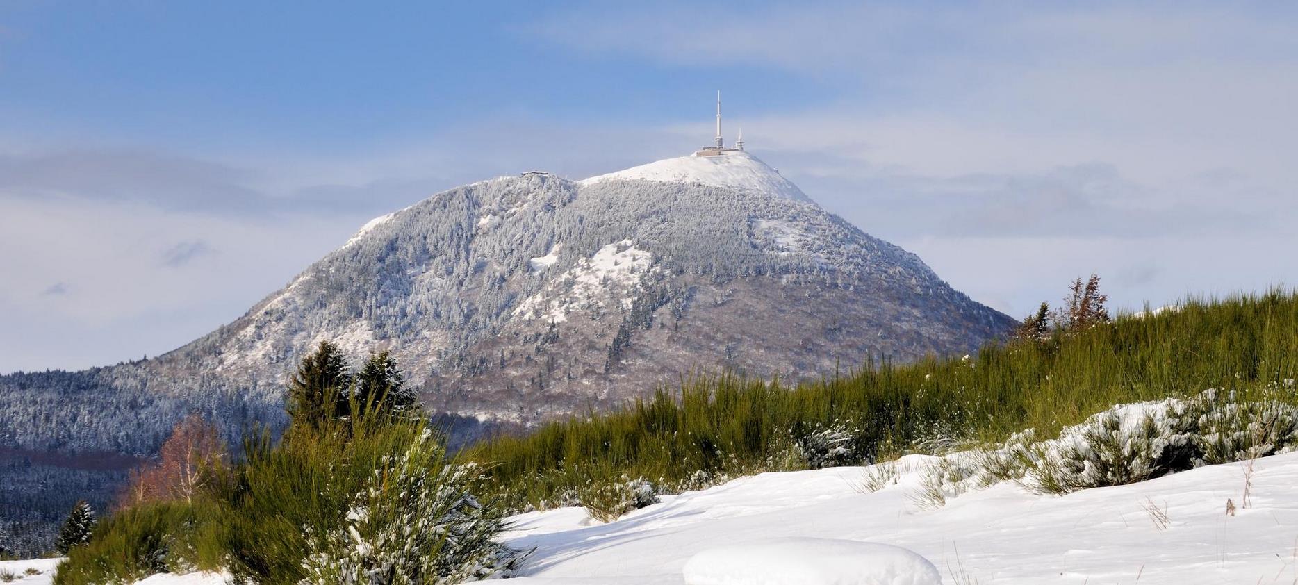 Puy de Dôme in Winter: Great Site of France under the Snow