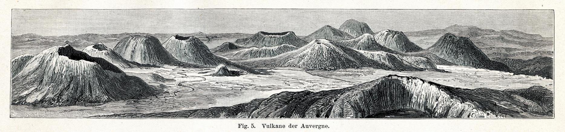 Panorama of the Auvergne Volcanoes: a breathtaking view