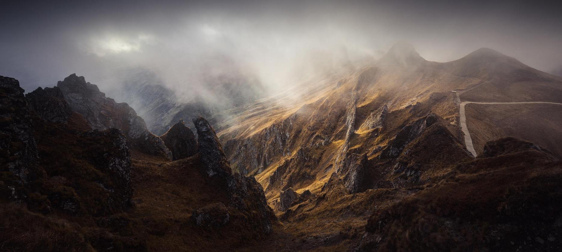 Sancy Massif: Magical Autumn and Mystical Landscape under the Clouds