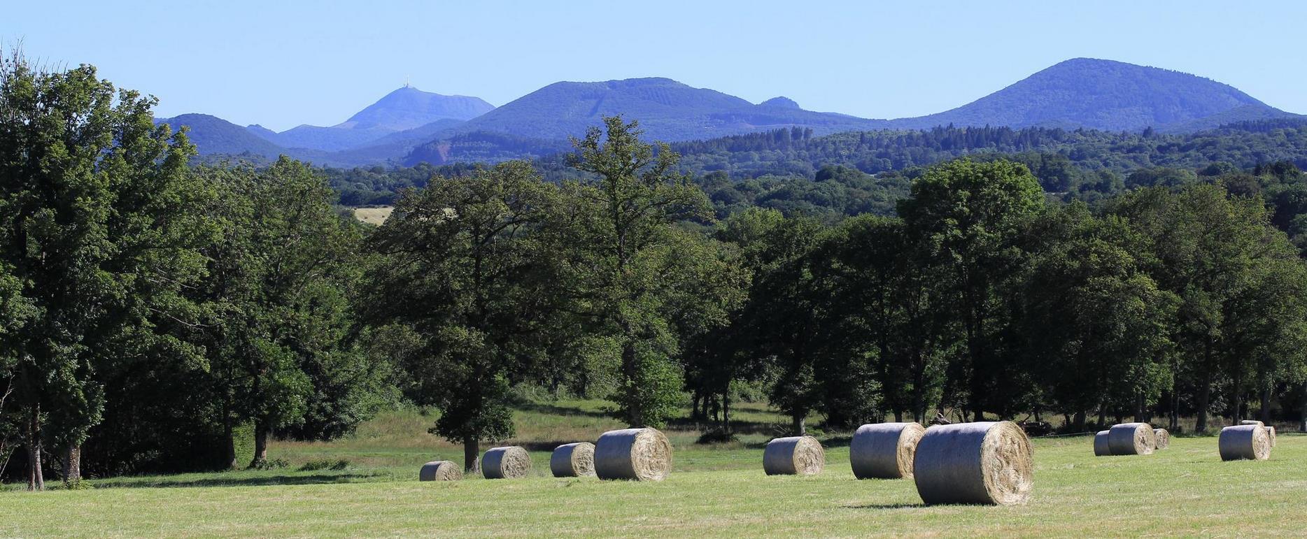 Chaîne des Puys: Panoramic View from the Puy-de-Dôme Countryside, Exuberant Nature and Magnificent Landscapes