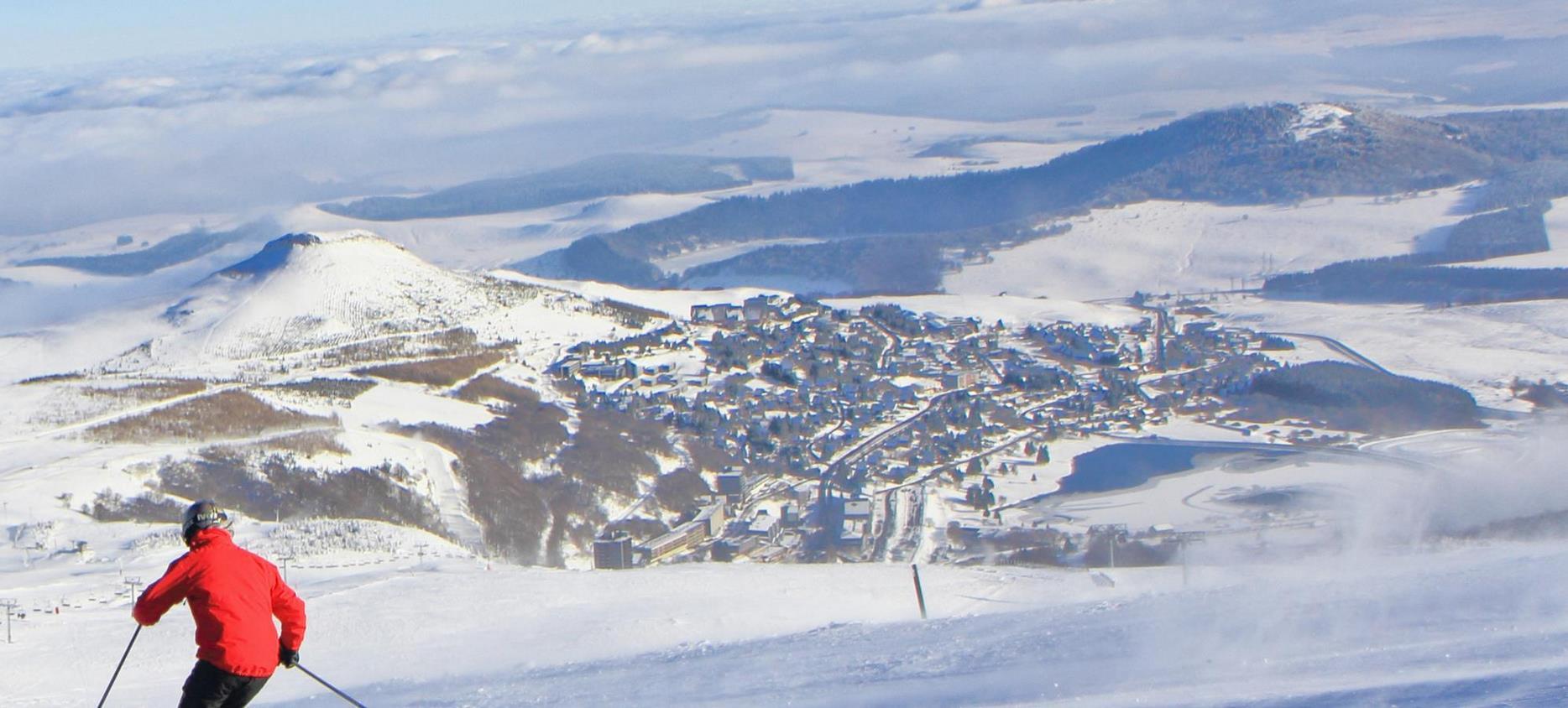 Super Besse - snowy resort under the winter sun