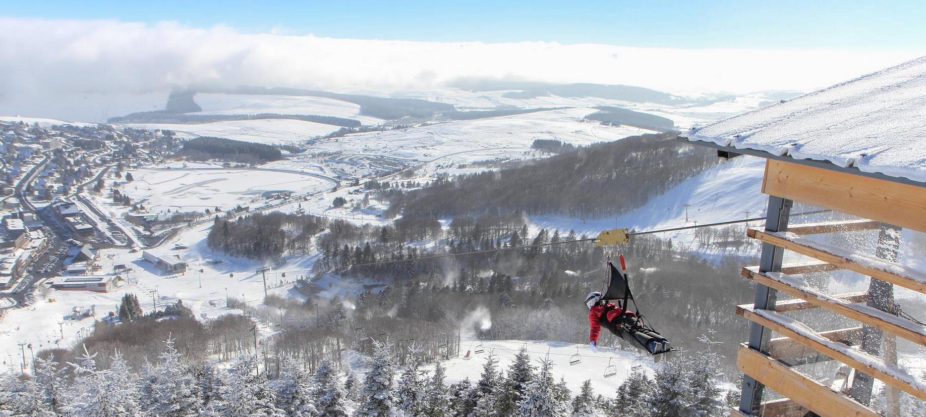 Super Besse: Winter Zipline Descent, Thrills Guaranteed