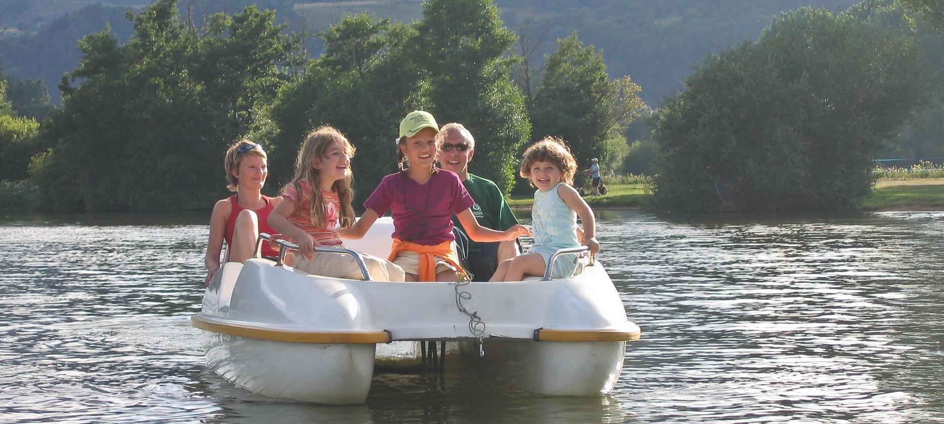 Super Besse: Family Fun in a Pedal Boat on Lake Chambon