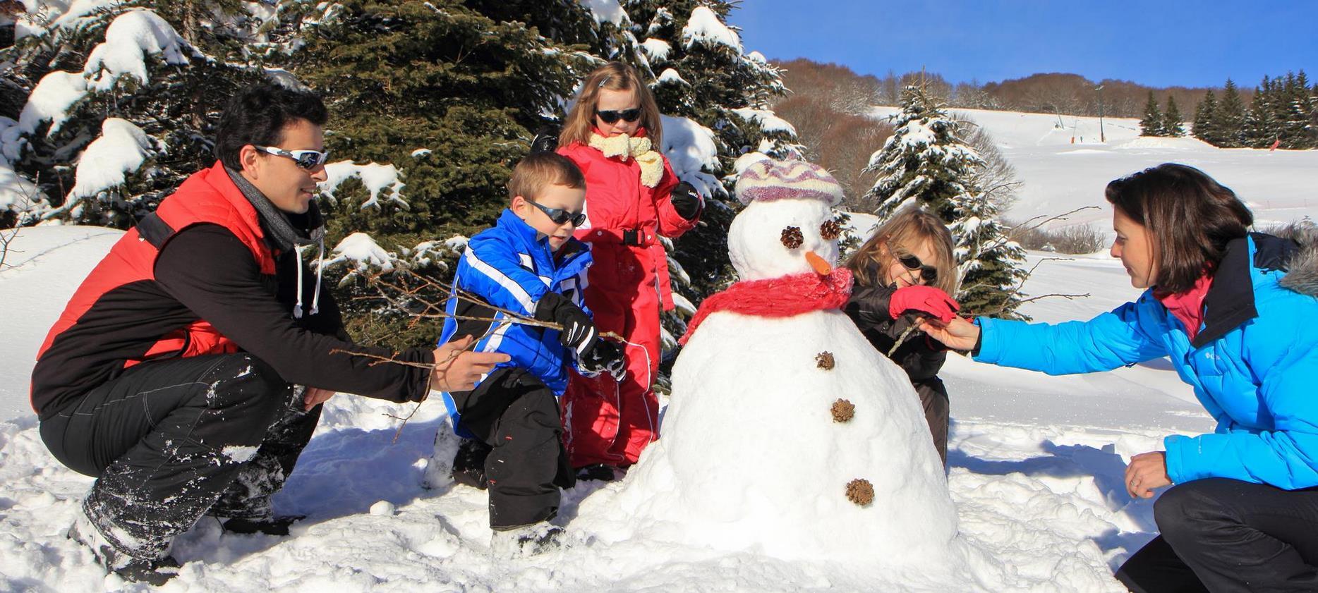 Sancy Massif: Snowman, a Symbol of Winter