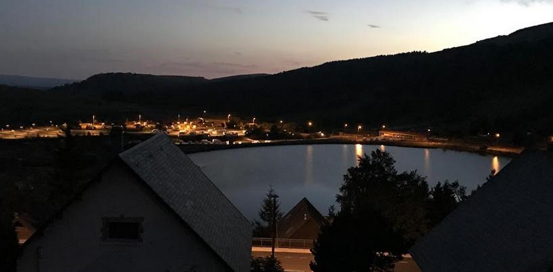 Panorama at dusk in Super Besse from Chalet Ma Cambuse.