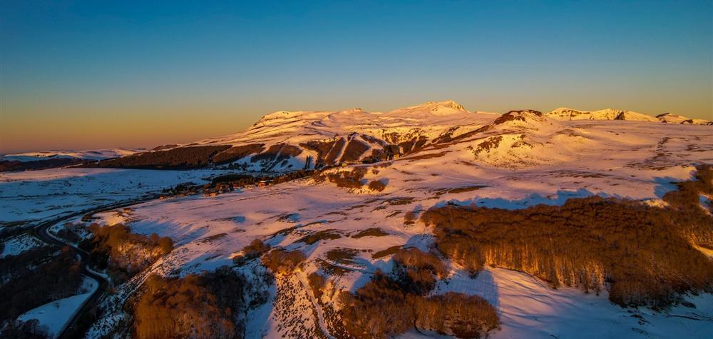 Lake Pavin: Magical Sunrise over Super Besse and the Sancy Massif