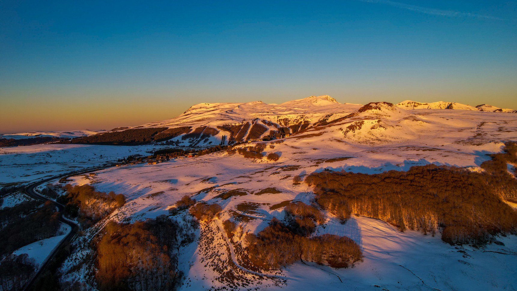 Lake Pavin: Magical Sunrise over Super Besse and the Sancy Massif