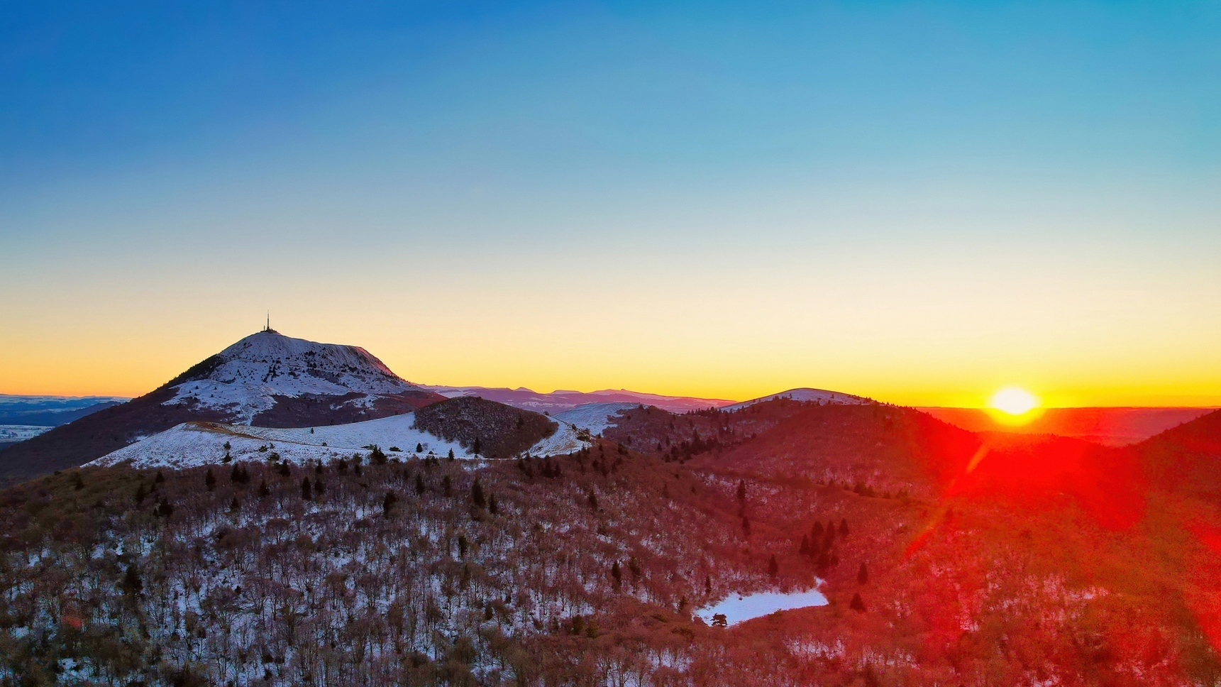 Puy de Dôme Neigé - Sunset - Magic Show