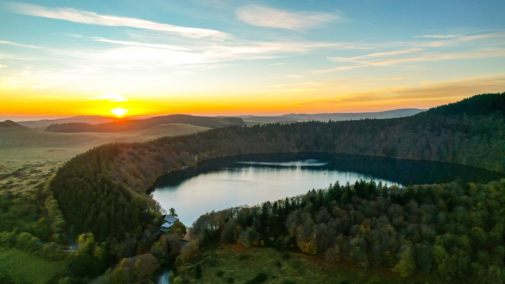 Pavin Lake: Magic of Sunrise