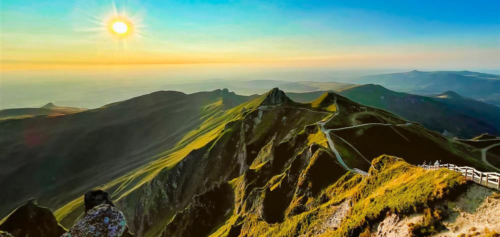 Massif des Dores: Magical Sunset at Puy de Sancy - An Impressive Natural Spectacle