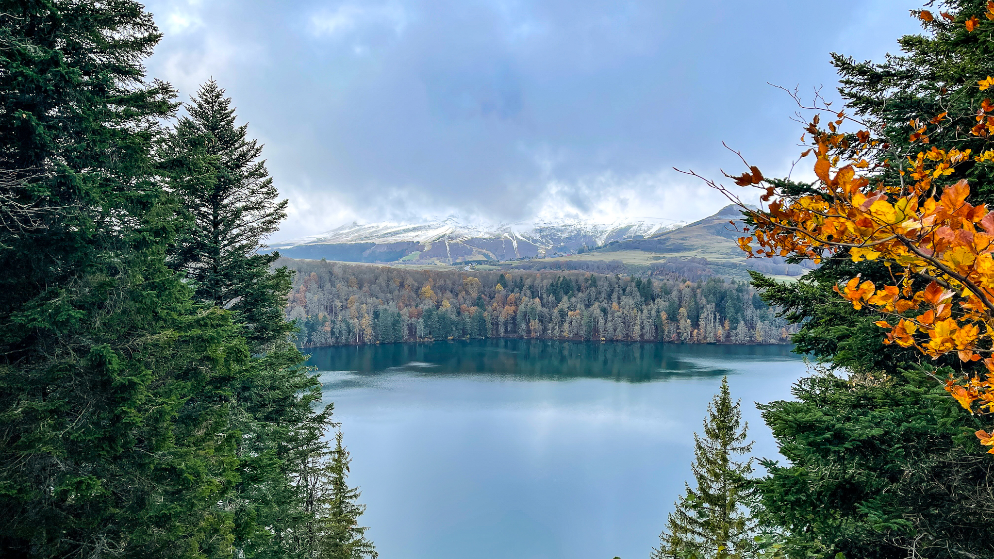 Magical Autumn: Lake Pavin and its Multicolored Trees