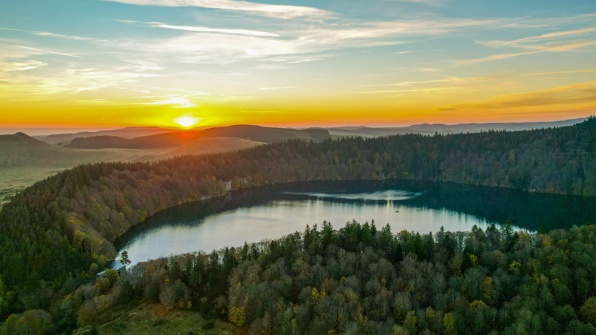 October Sunrise: Magic of Lake Pavin