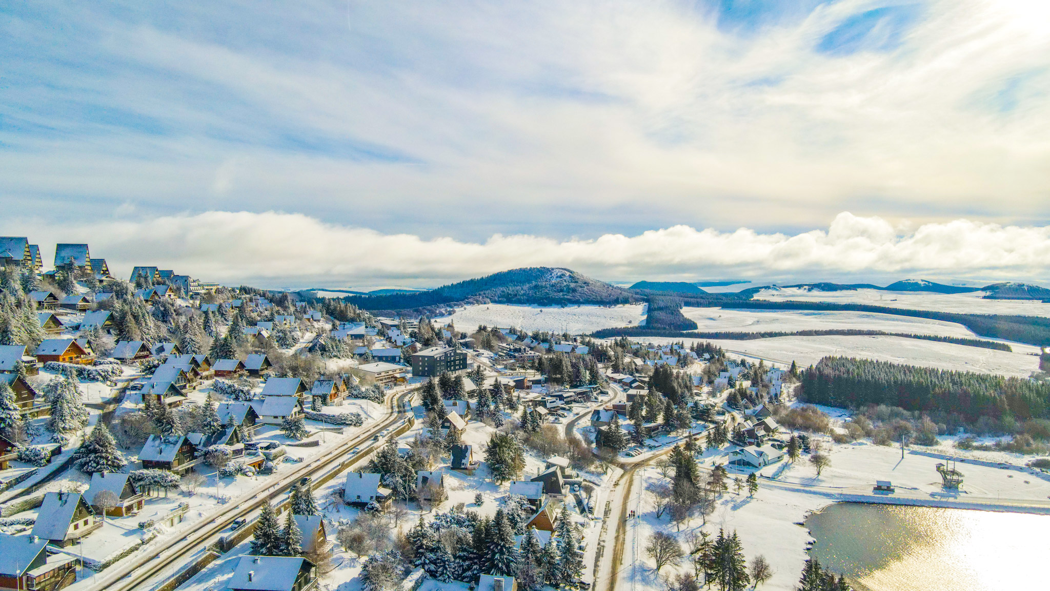 Super Besse - Aerial View of Puy de Montchal, an Exceptional Panorama