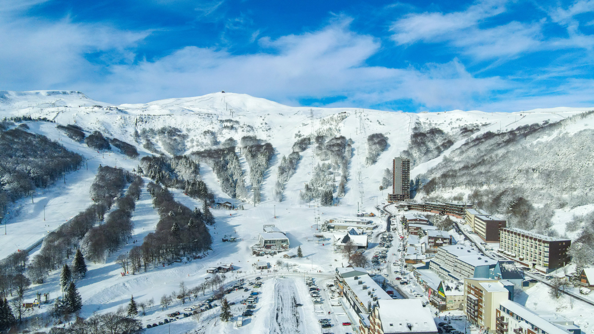 Super Besse - Snowy Panorama, Exceptional Aerial View