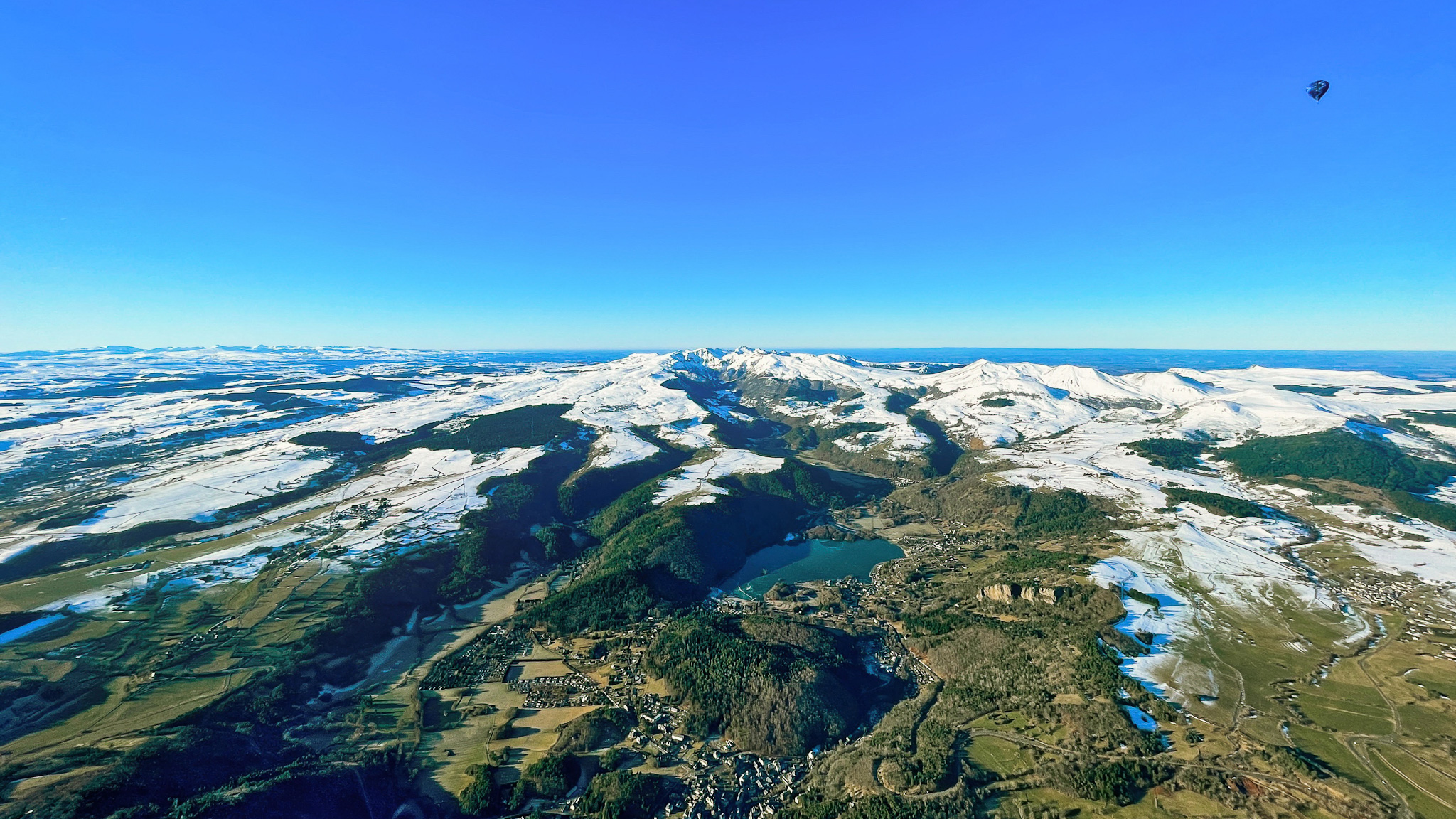 Fly over Lake Chambon and the Chaudefour Valley in a hot air balloon for a breathtaking panorama.