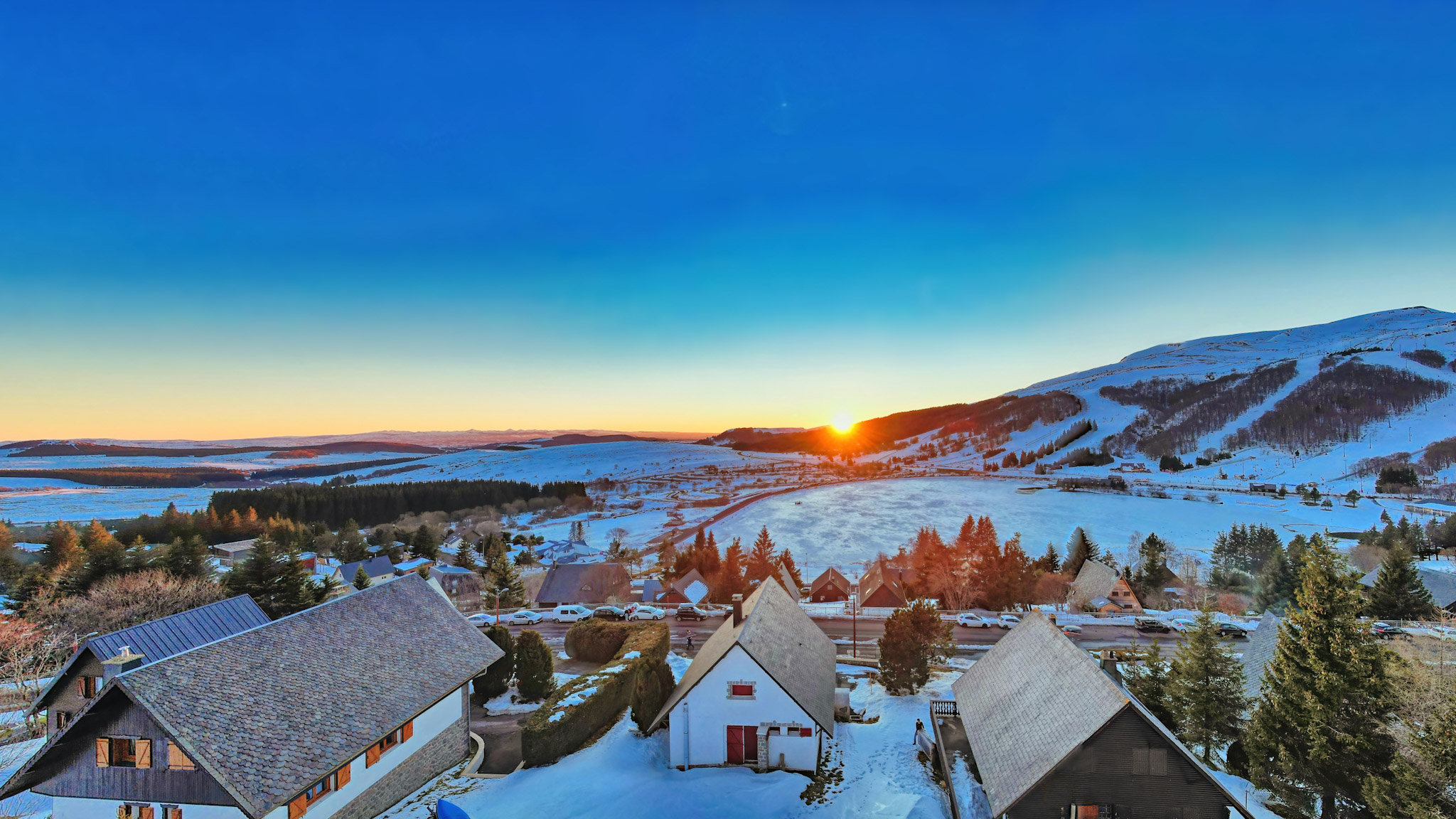 Super Besse - Sunset over the Auvergne countryside