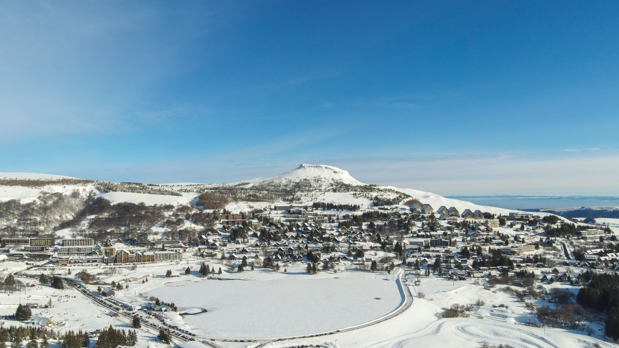 Super Besse: The Puy de Chambourguet dominates the ski resort, offering a unique setting.