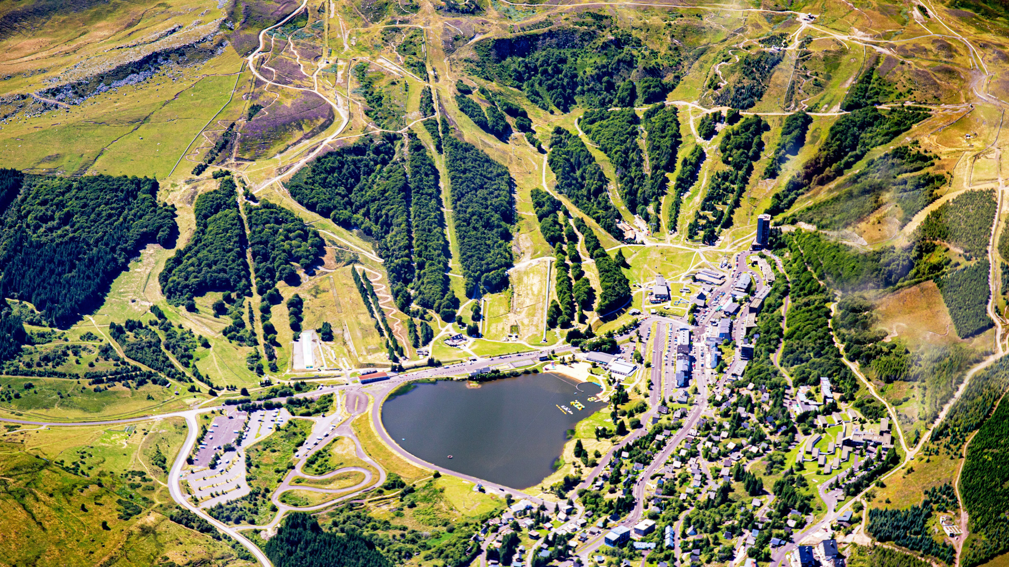 Super Besse Seen from the Sky: Lac des Hermines, Heart of the Resort... Splendors Revealed