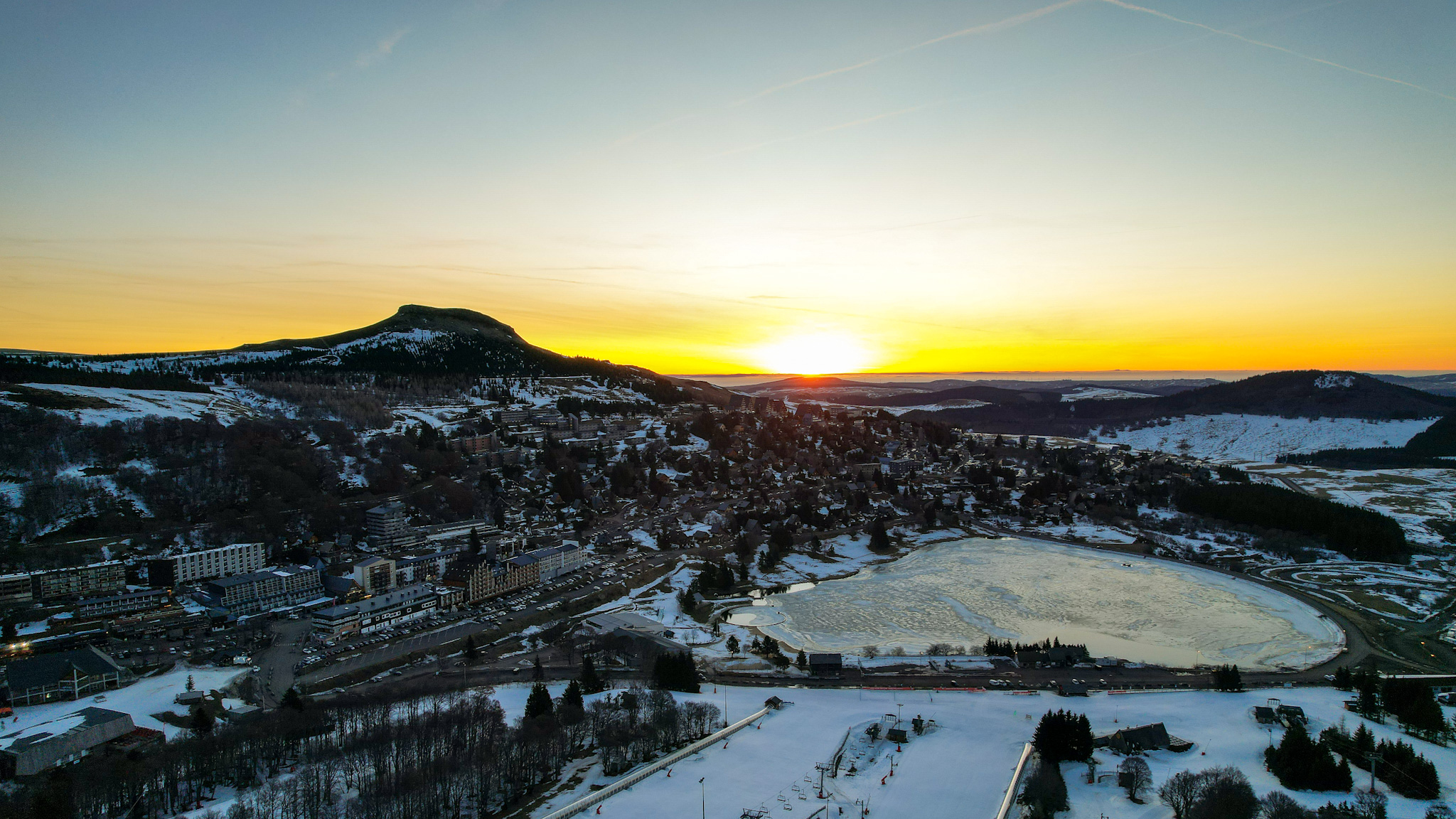 Super Besse: Morning Sun Kisses the Sleeping Ski Resort