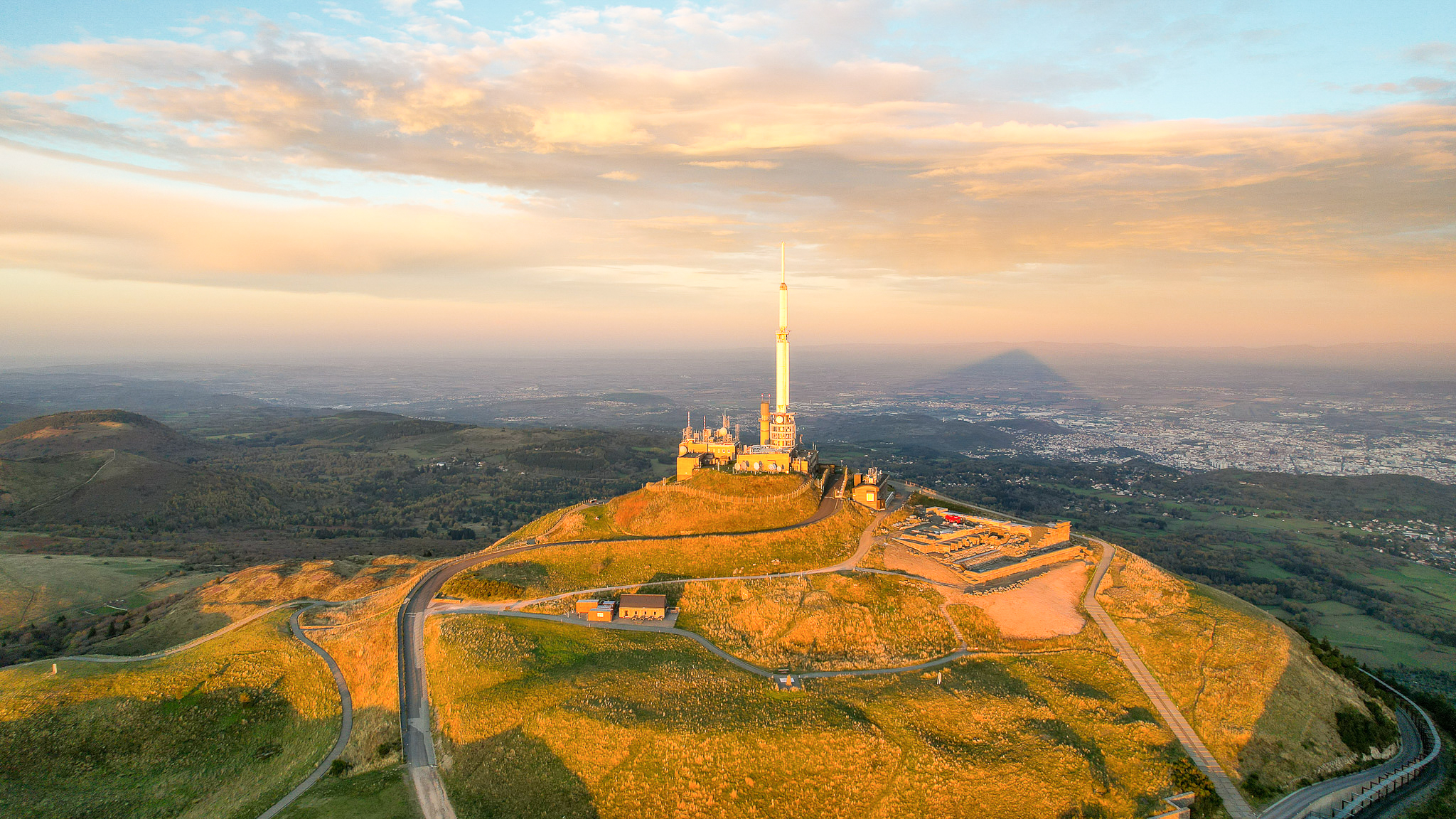 Puy de Dôme: Sunset on the TDF Antenna, Symbol of the Summit