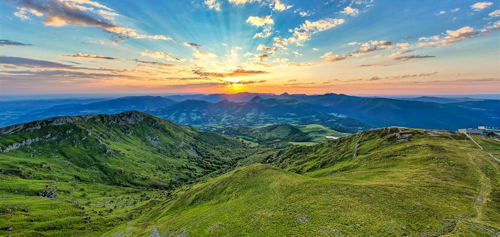 Plomb du Cantal: Magical Sunset over the Cantal Mountains