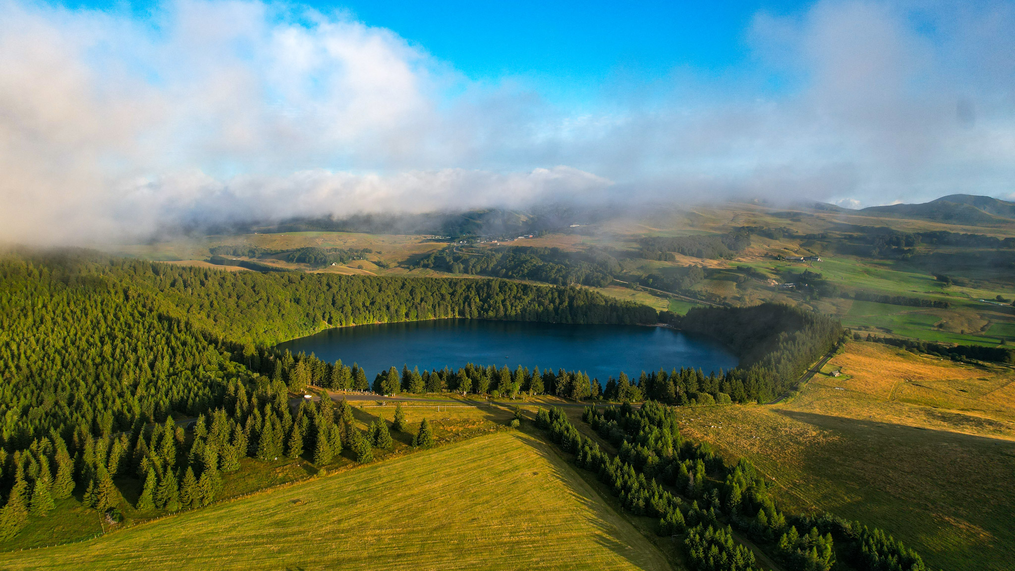 Lake Pavin and Sancy Massif - Mysticism Under the Clouds