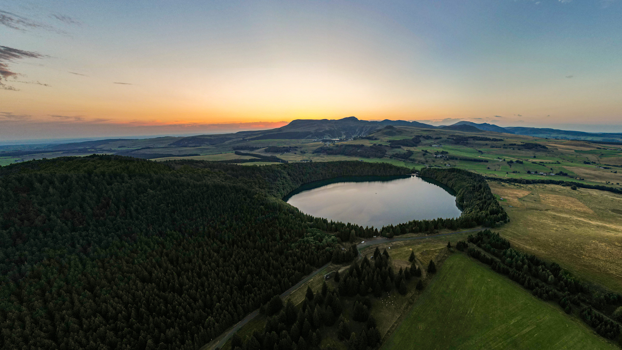 Lake Pavin: Magical Sunset over the Puy de Montchal