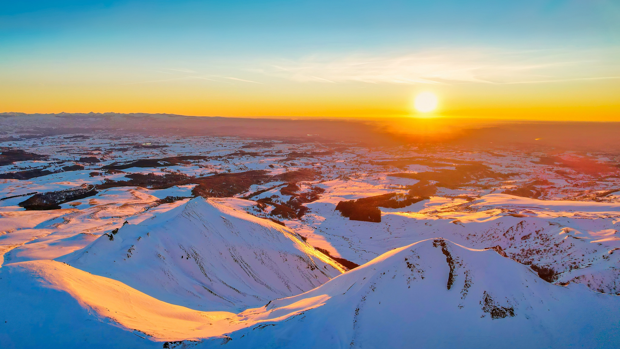 Puy de Sancy: Spectacular Sunset over the Auvergne Volcano